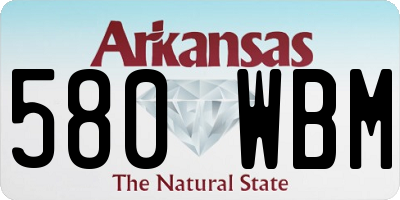 AR license plate 580WBM