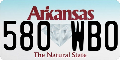 AR license plate 580WBO