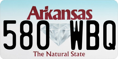 AR license plate 580WBQ