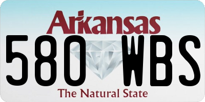 AR license plate 580WBS