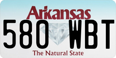 AR license plate 580WBT