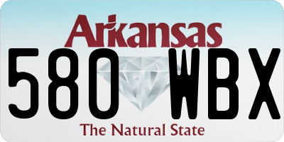 AR license plate 580WBX