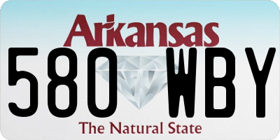 AR license plate 580WBY