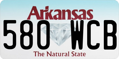 AR license plate 580WCB