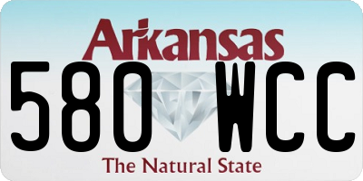 AR license plate 580WCC