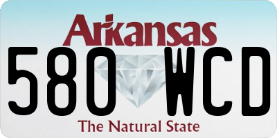 AR license plate 580WCD