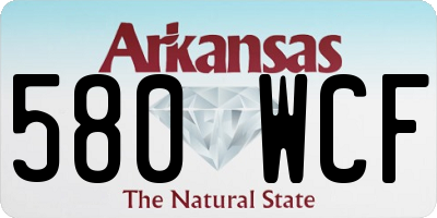 AR license plate 580WCF