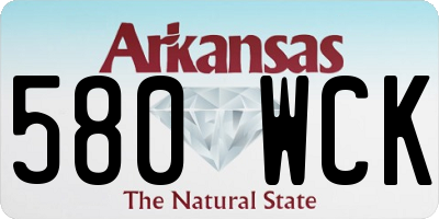 AR license plate 580WCK