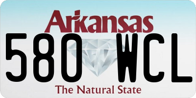 AR license plate 580WCL