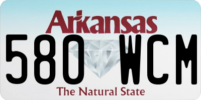 AR license plate 580WCM