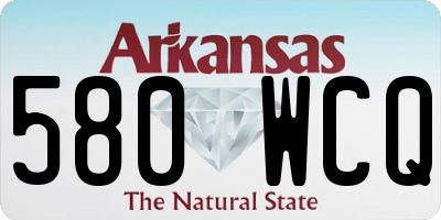 AR license plate 580WCQ