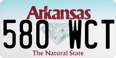 AR license plate 580WCT