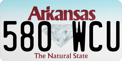 AR license plate 580WCU