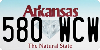 AR license plate 580WCW