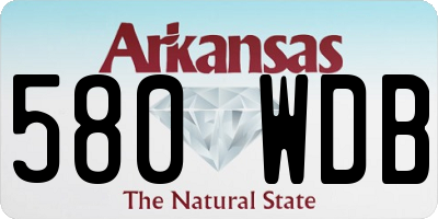 AR license plate 580WDB