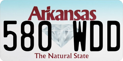 AR license plate 580WDD