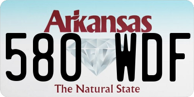 AR license plate 580WDF