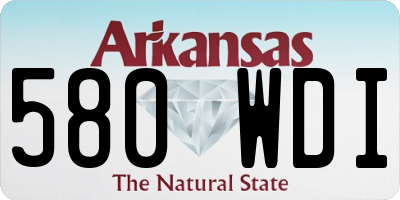 AR license plate 580WDI