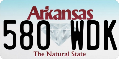 AR license plate 580WDK