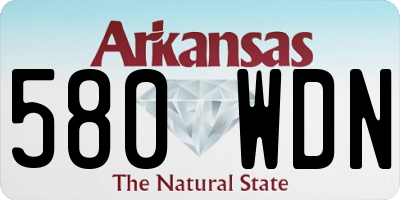 AR license plate 580WDN