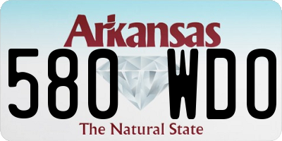 AR license plate 580WDO