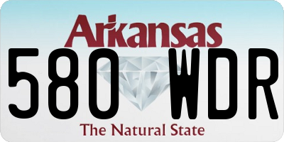 AR license plate 580WDR