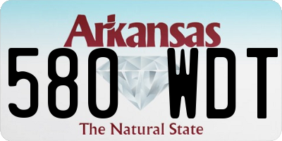 AR license plate 580WDT