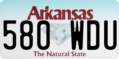 AR license plate 580WDU