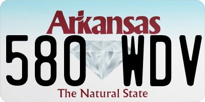 AR license plate 580WDV