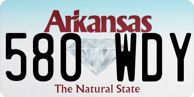 AR license plate 580WDY