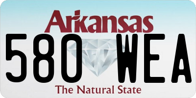 AR license plate 580WEA