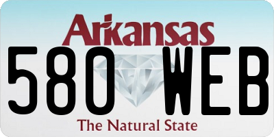AR license plate 580WEB