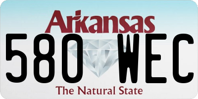 AR license plate 580WEC