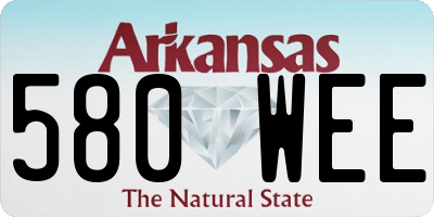 AR license plate 580WEE