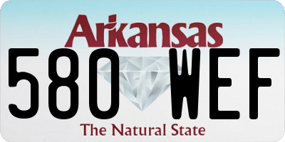 AR license plate 580WEF