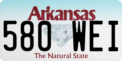 AR license plate 580WEI