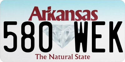 AR license plate 580WEK