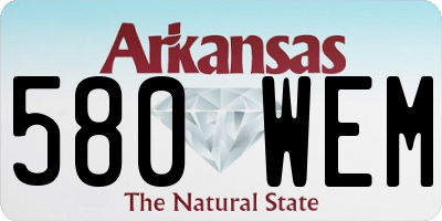 AR license plate 580WEM