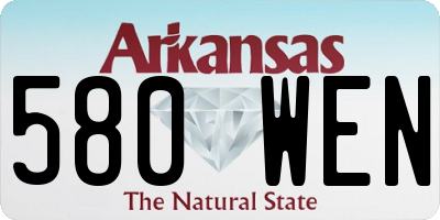 AR license plate 580WEN