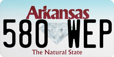AR license plate 580WEP