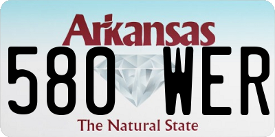 AR license plate 580WER
