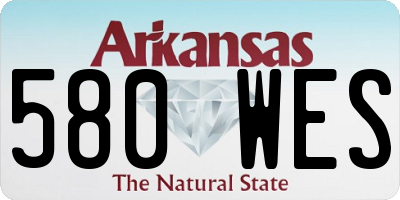 AR license plate 580WES