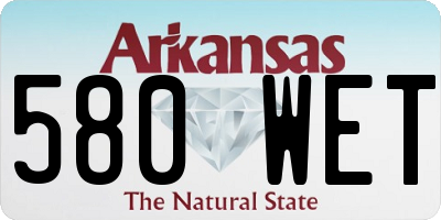 AR license plate 580WET
