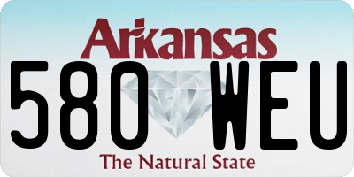AR license plate 580WEU