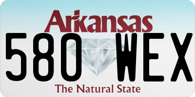 AR license plate 580WEX