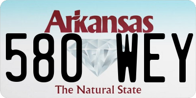 AR license plate 580WEY