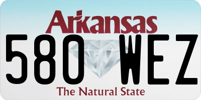 AR license plate 580WEZ