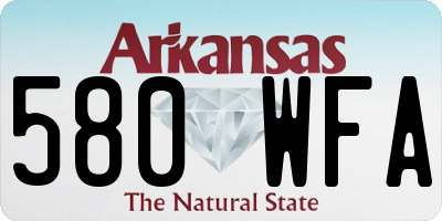 AR license plate 580WFA
