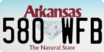 AR license plate 580WFB