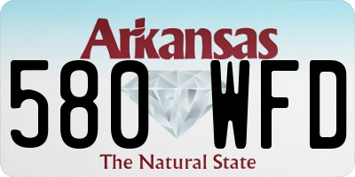 AR license plate 580WFD
